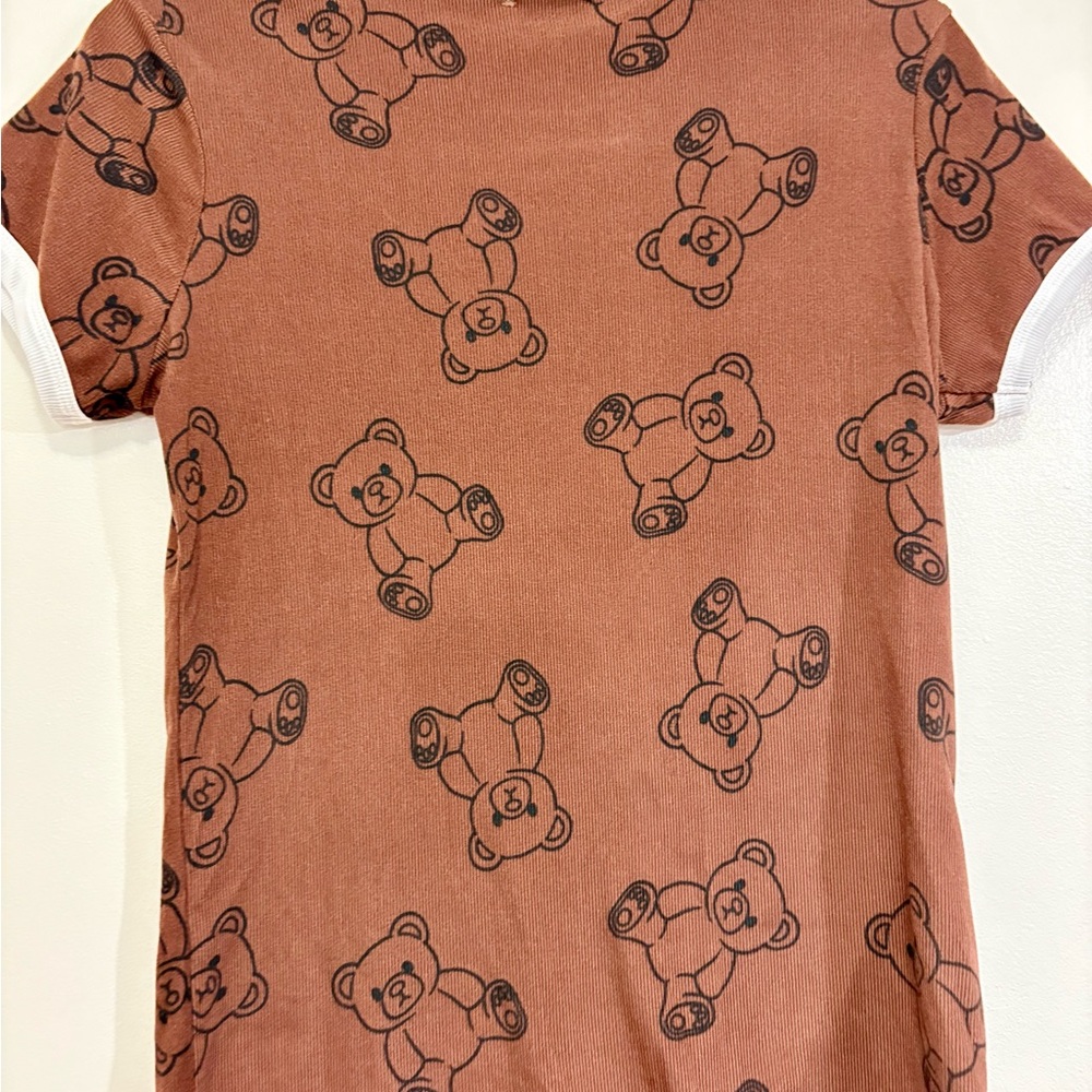 Rue21 Brown Teddy Bear Print Short Sleeve Tee - Picture 4 of 5